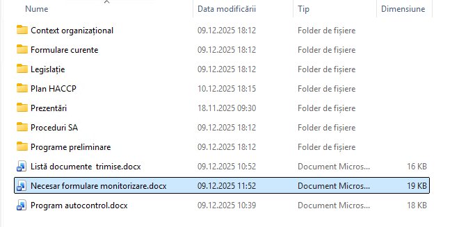 Documentație completă HACCP - restaurant sau catering