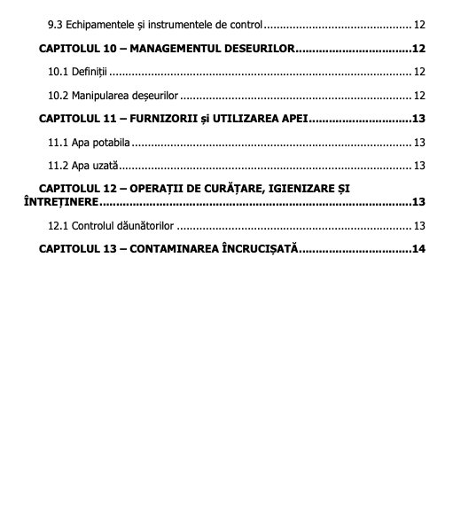 Ghid bune practici în industria alimentară